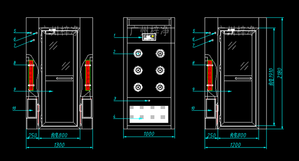 標(biāo)準(zhǔn)風(fēng)淋室立體結(jié)構(gòu)圖 標(biāo)準(zhǔn)風(fēng)淋室立體結(jié)構(gòu)圖